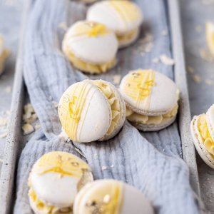 White Chocolate-Lemon Macarons