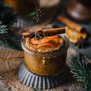 Orangen Gewürzkuchen im Glas