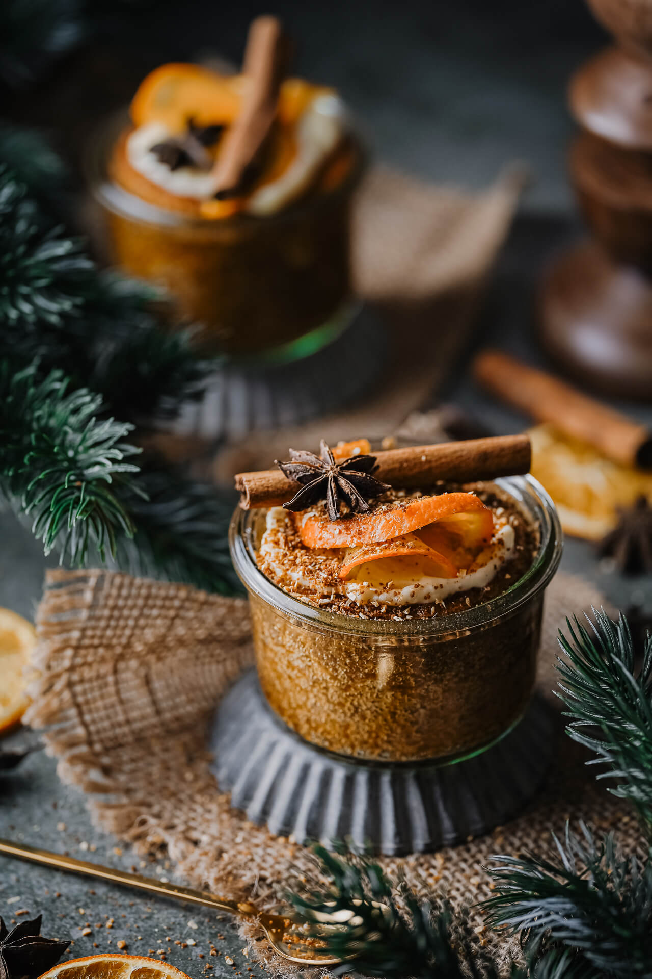 Orangen Gewürzkuchen im Glas