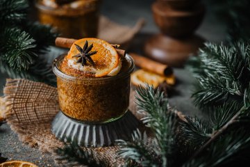 Orangen Gewürzkuchen im Glas