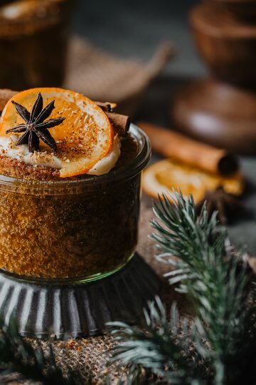 Orangen Gewürzkuchen im Glas