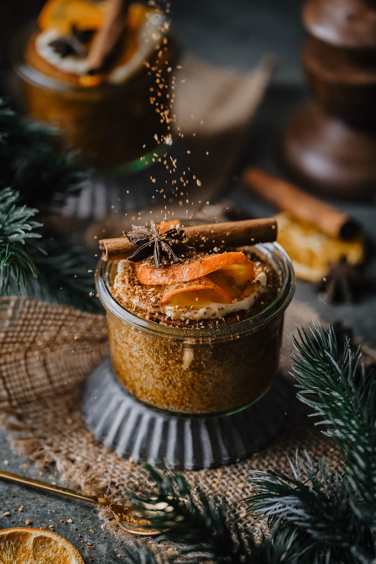 Orangen Gewürzkuchen im Glas